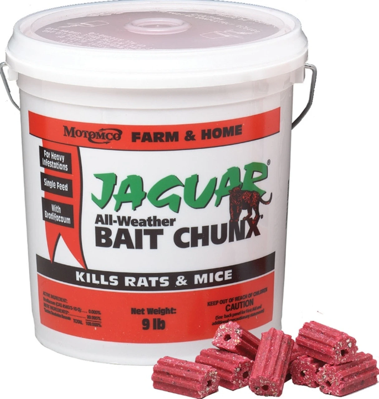 Jaguar All-Weather Bait Chunx Rat & Mouse Killer - 9lb 4 Jaguar All-Weather Bait Chunx Rat & Mouse Killer - 9lb - Image 2