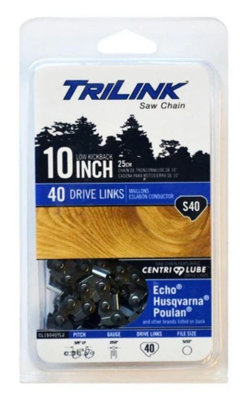 TriLink 10 In. S40 Semi Chisel Chainsaw Chain 3 TriLink 10 In. S40 Semi Chisel Chainsaw Chain