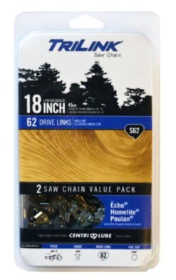 TriLink Twin Pack 18 In. S62 Semi Chisel Chainsaw Chain