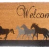QRRI - Welcome With Horses Running Entrance Mat 2 QRRI - Welcome With Horses Running Entrance Mat -YardPro Shop 1848280 17982.1673454518