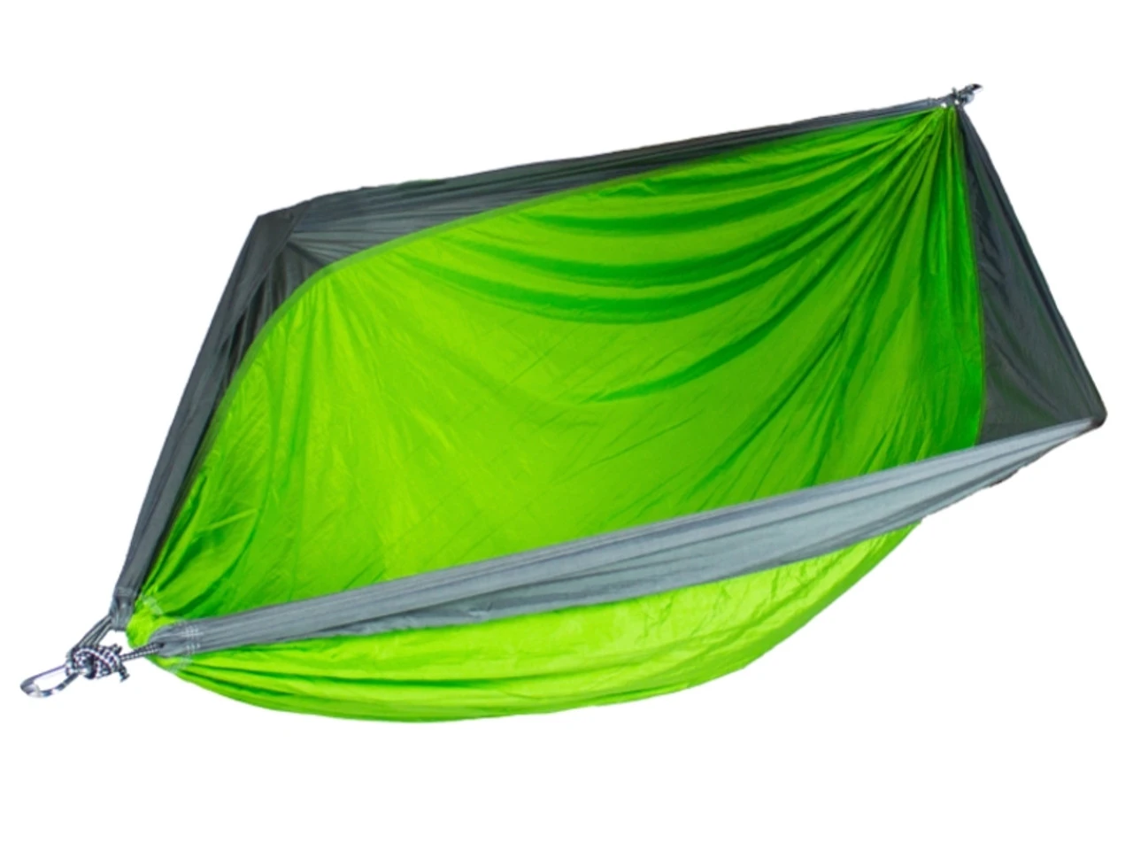 Backyard Expressions Green And Grey Double Person Travel Camping Hammock 4 Backyard Expressions Green And Grey Double Person Travel Camping Hammock - Image 2