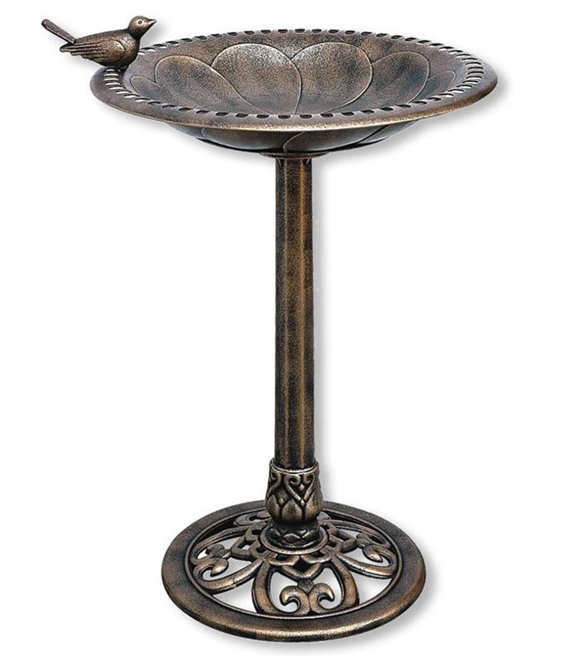 Backyard Expressions Bronze Plastic Resin Bird Bath 3 Backyard Expressions Bronze Plastic Resin Bird Bath