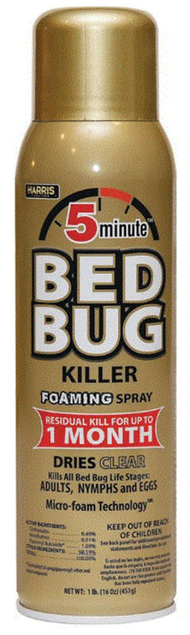 Harris 5-Minute Bed Bug Killer Foaming Aerosol Spray 16 OZ. 4 Harris 5-Minute Bed Bug Killer Foaming Aerosol Spray 16 OZ. - Image 2