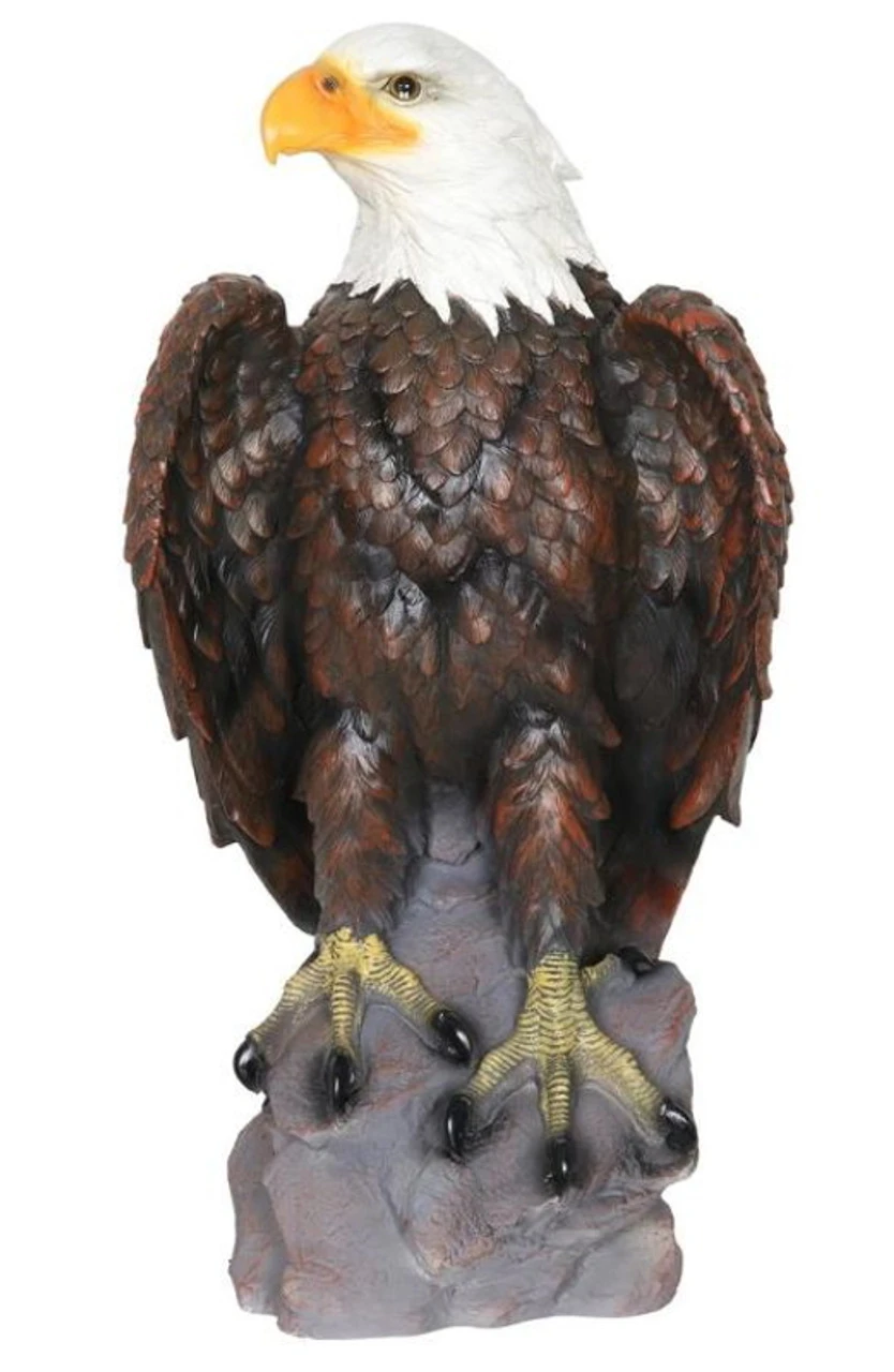 Exhart 24in. Majestic Bald Eagle Garden Statue 7 Exhart 24in. Majestic Bald Eagle Garden Statue - Image 5