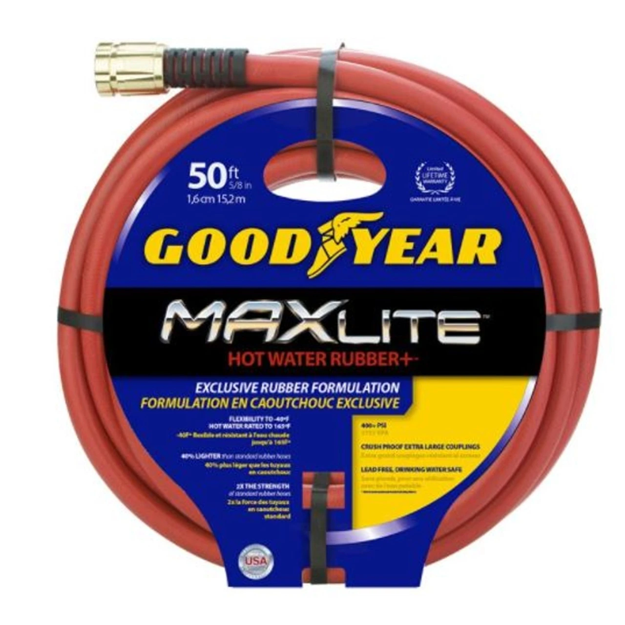 GoodyearMAXLite Hot Water Rubber+ Hose- 50' 3 GoodyearMAXLite Hot Water Rubber+ Hose- 50'
