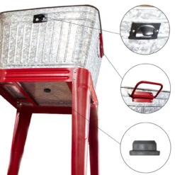 Backyard Expressions Galvanized Washtub With Handles