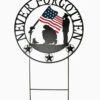 Backyard Expressions Black Framed 21.5" Patriotic Metal Sign -YardPro Shop 2372890 01 12446.1673454511