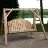 Lakeland Mills Cedar Log 5 Ft. Country Garden Yard Swing -YardPro Shop 2548710 1 34362.1673541031