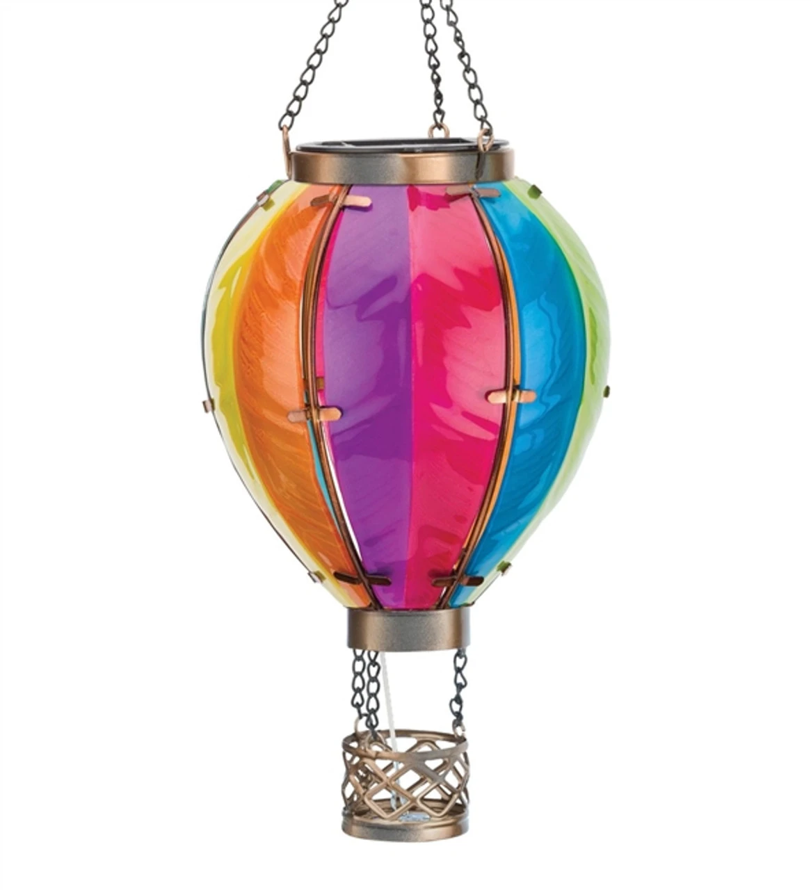 Regal Small Solar Hot Air Ballon Lantern- Rainbow 3 Regal Small Solar Hot Air Ballon Lantern- Rainbow