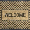 Direct Home Black/Tan 24" X 36" Geometric Coir Rubber Welcome Door Mat -YardPro Shop 2727845 1 30789.1679325682
