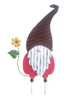 Metal Gnome Garden Stake