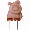 Metal Pink Pig Garden Stake