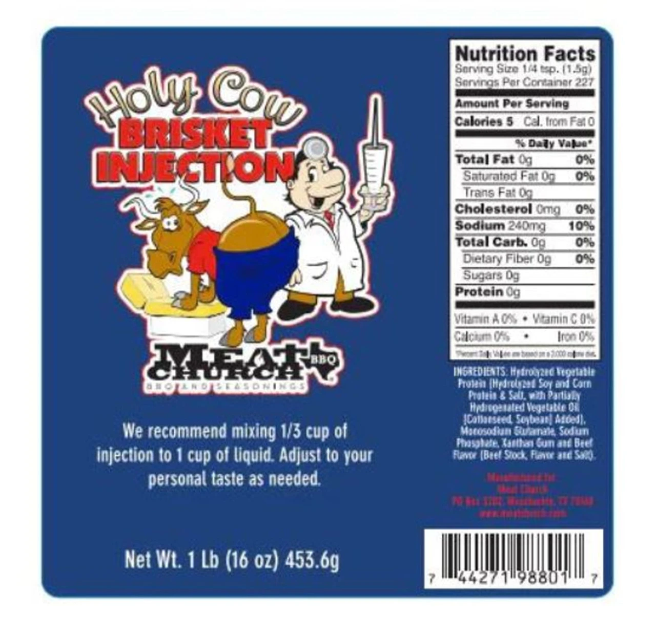 Meat Church Holy Cow Brisket Injection 1 Lb Resealable Bag 4 Meat Church Holy Cow Brisket Injection 1 Lb Resealable Bag - Image 2
