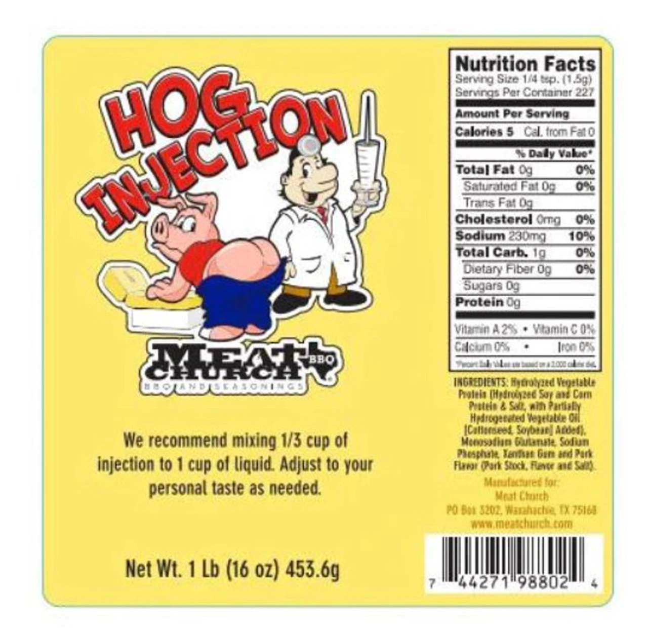 Meat Church Hog Pork Injection 1 Lb Resealable Bag 4 Meat Church Hog Pork Injection 1 Lb Resealable Bag - Image 2