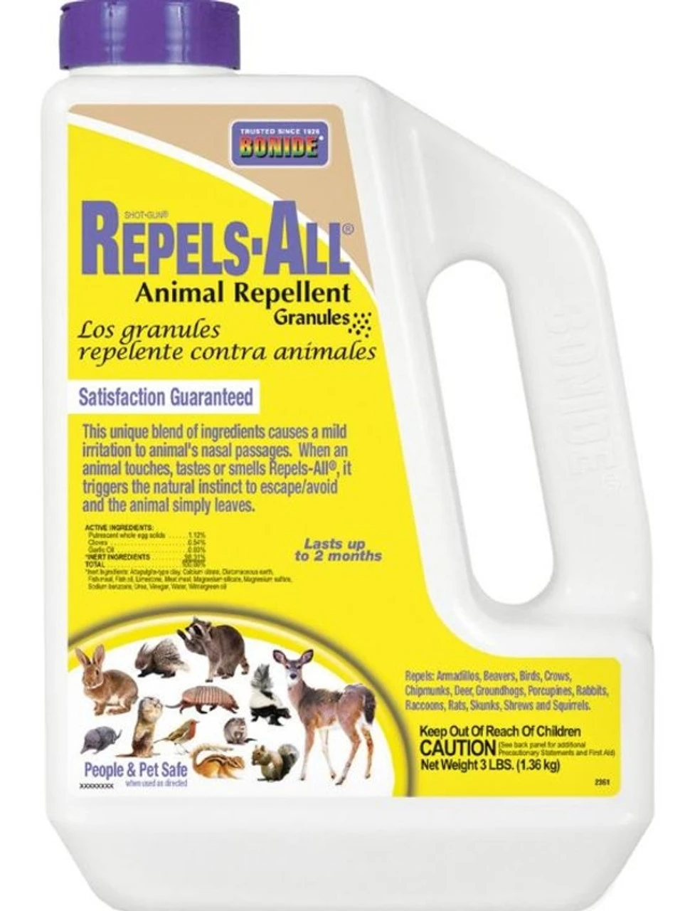 Bonide Repels-All Animal Repellent - 3lbs Granules 3 Bonide Repels-All Animal Repellent - 3lbs Granules