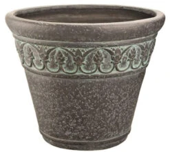 Landscapers Select Handcrafted 13" Pottery Planter - Round - Verdigris